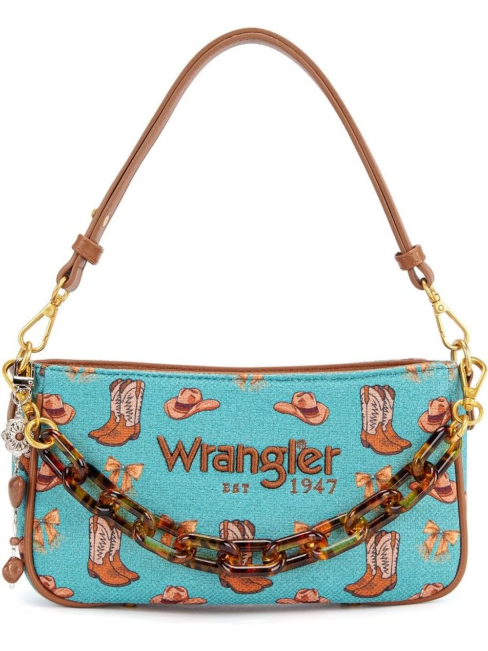 Stylish Y2K Western Hobo Bag | Chic Clutch Purse with Chain Strap | Trendy